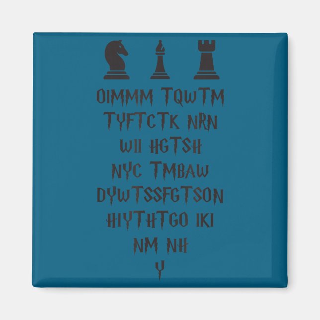 Íman Once I Make My Move Acronym Wizard Chess Funny Des (Frente)
