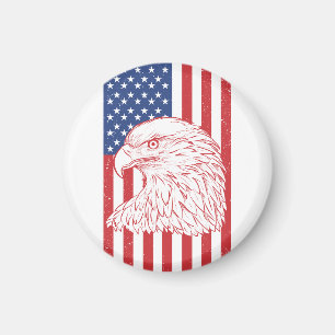Íman Onda Patriótica Design de Bandeira Americana