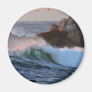 Íman Onda Sur grande Califórnia da praia de Asilomar