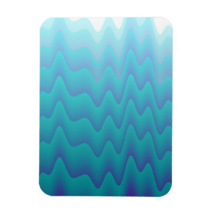 Íman Ondas Abstratas Azul Turquesa