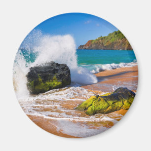 Íman Ondas caem na praia, Havaí