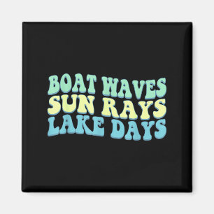 Íman Ondas de Barco Raios de Sol Dias de Lago Divertido
