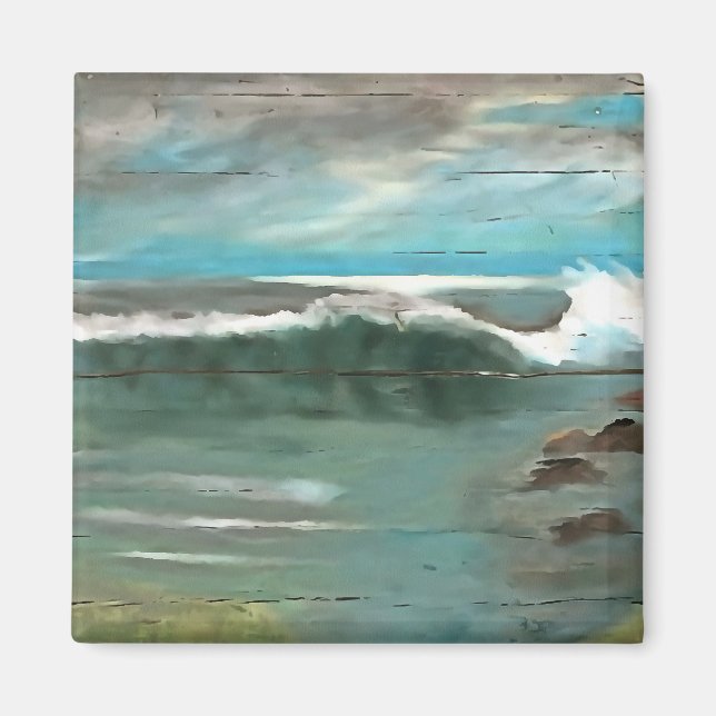 Íman Ondas De fazer Na Arte De Saída De Madeira De Escó (Frente)