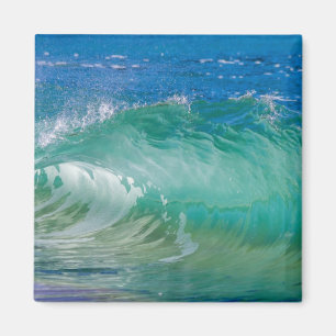Íman Ondas de Praia de Verão no Oceano Azul