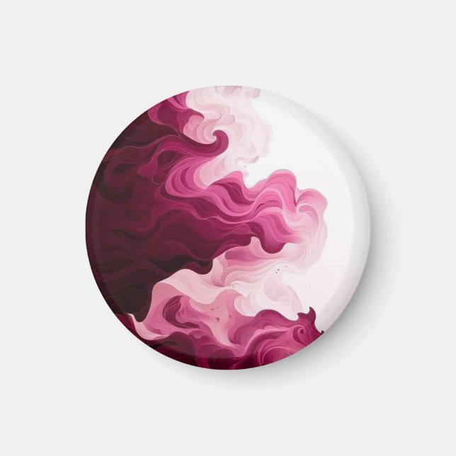 Íman Ondas Fluídas de Carmesim Rosado (Frente)