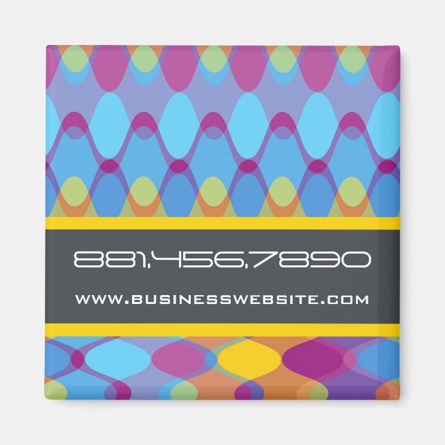 Íman Ondas Funky | 02 * ímã amarelo azul do roxo | (Frente)