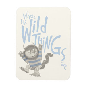 Íman Onde as coisas selvagens são citadas - azul