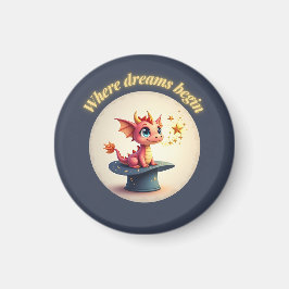 Íman Onde Começam Os Sonhos - Magneta De Dragão-Corte