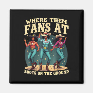 Íman Onde Eles Ventilam Em Boots Na Linha Da Cowgirl Do