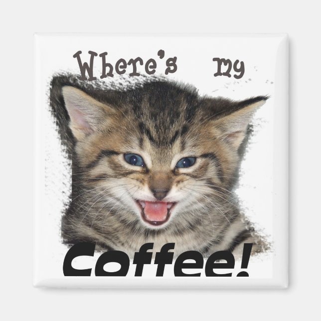 Íman Onde está o meu gato de café? (Frente)