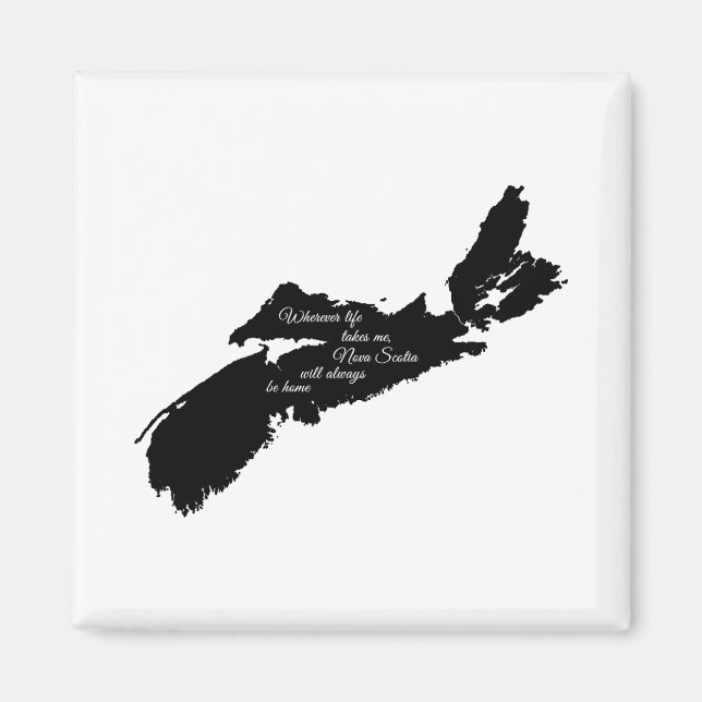 Íman Onde quer que a vida - Nova Escócia estará sempre  (Frente)