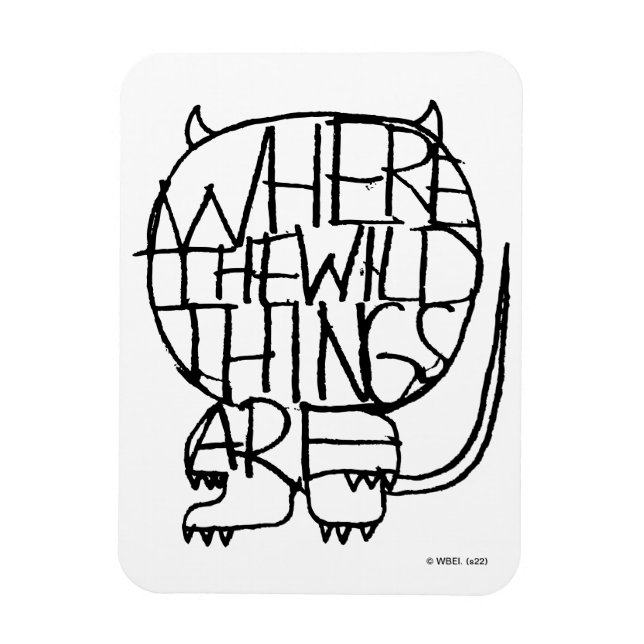 Íman Onde Vivem os Monstros | Esboço do Monstro (Vertical)