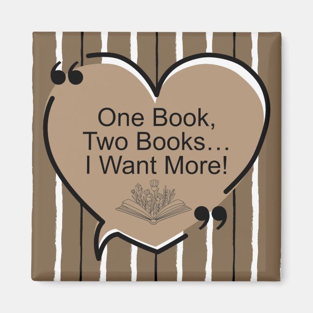 Íman One Book, Two Books...I Want More! (Frente)