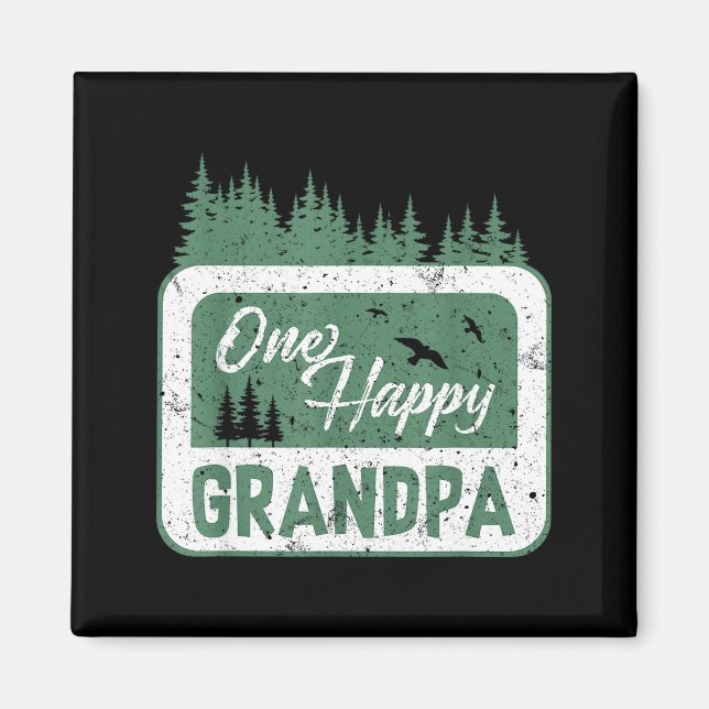 Íman One Happy Grandpa Camper 1st Birthday Camng Bear  (Frente)