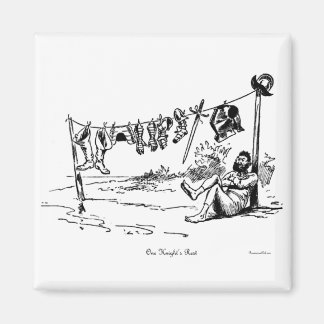 Íman One Knights Restaage Cartoon Art Square Magnet