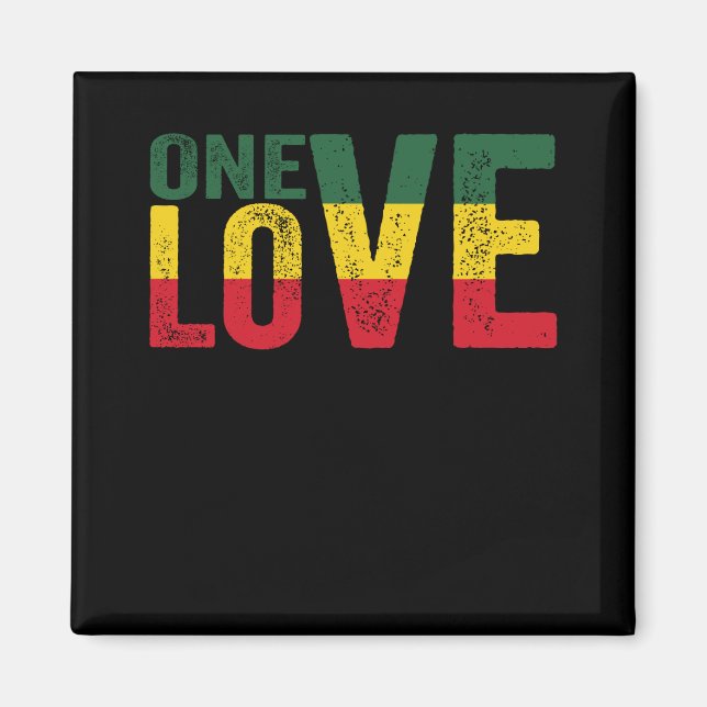 Íman One Love Jamaican Rasta Reggae (Frente)