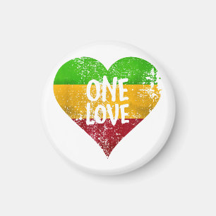 Íman One Love Rastafari T Shirt Jamaica Retro Vintage G