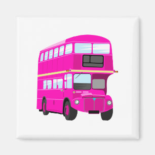 Íman Ônibus cor-de-rosa