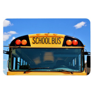 Íman Ônibus escolar com luzes âmbar e vermelha