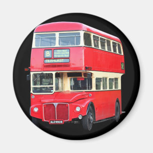 Íman Ônibus vermelho velho de Londres de por volta de