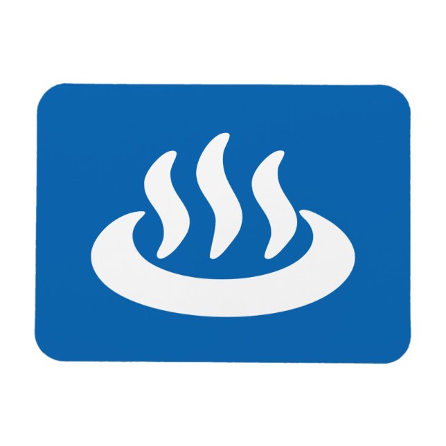 Íman Onsen ♨ Hot Primavera 温 泉 Sinal Japonês (Horizontal)