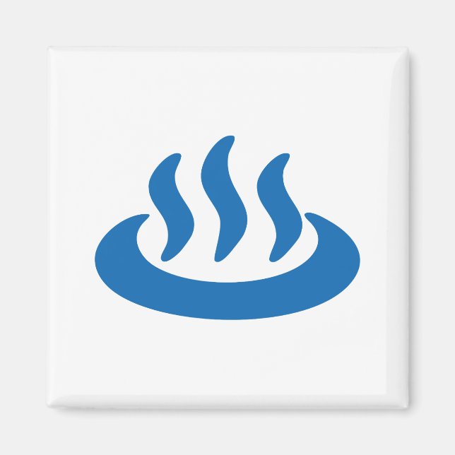 Íman Onsen ♨ Hot Primavera 温 泉 Sinal Japonês (Frente)