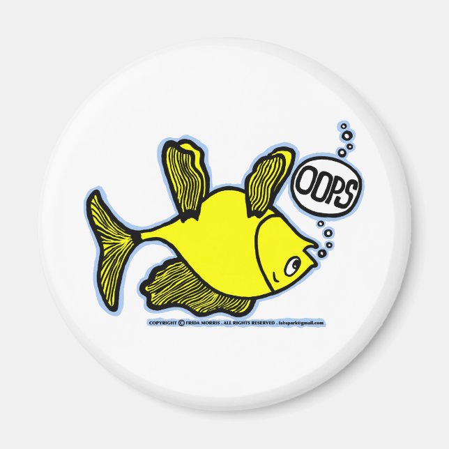 Íman OOPS! Peixe Engraçado! (Frente)