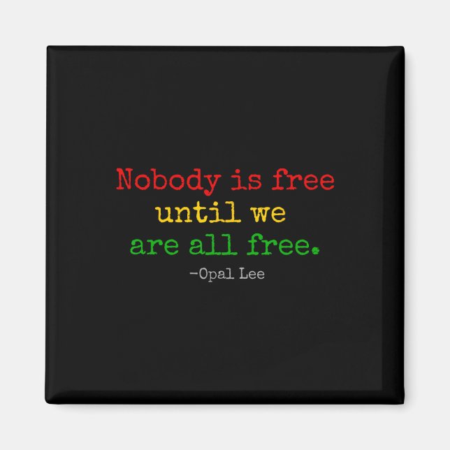 Íman Opal Lee Juneteende 1865 Black Independence Emanci (Frente)