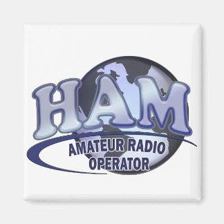 ÍMAN OPERADOR DE RÁDIO AMATEUR BLUE LOGO HAM