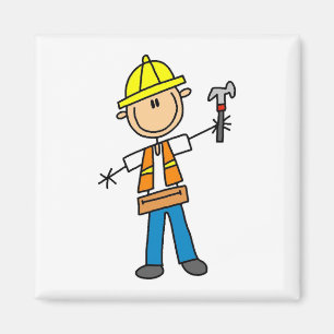 Íman Operário da Construção com Martelo