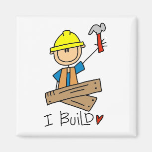Íman Operário de Construção I Constrói Camisetas e Pres