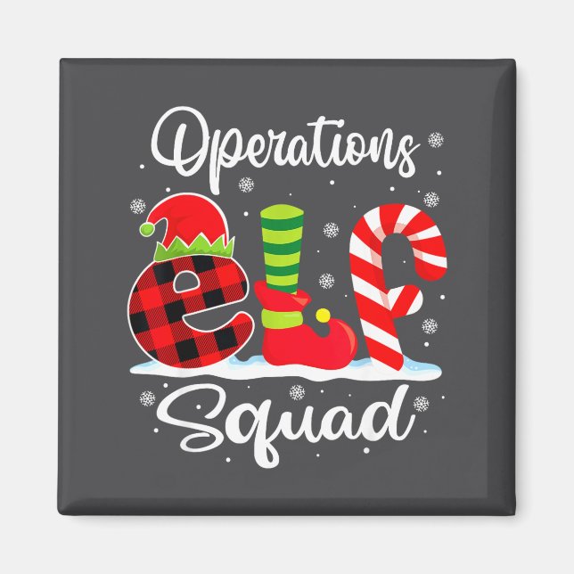 Íman Operations Elf Squad Christmas Manager Matching X- (Frente)
