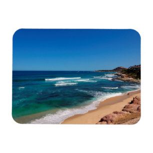 Íman Opinião aérea os turistas que andam na praia