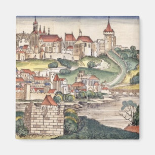 Íman Opinião de olho de pássaro de Praga do Nuremberg