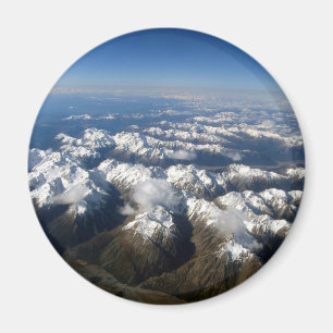 Íman Opinião do céu das montanhas da ilha sul de Nova