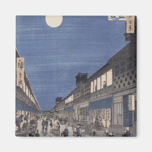 Íman Opinião do nighttime da rua de Saruwaka