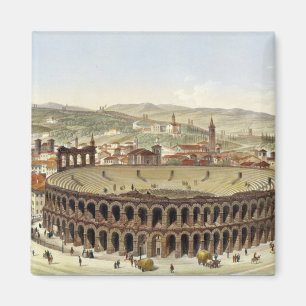 Íman Opinião o anfiteatro romano, Verona, b gravado