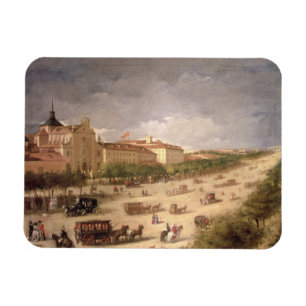 Íman Opinião o Calle de Alcala, Madrid (óleo em canva