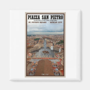 Íman Opinião quadrada da Cidade do Vaticano - St Peter