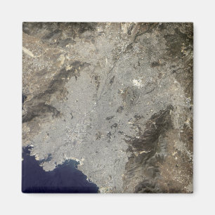 Íman opinião satélite da Verdadeiro-cor de Atenas