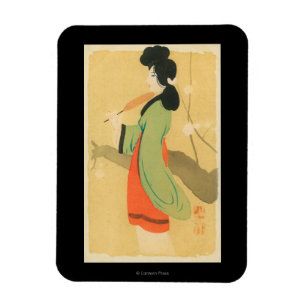 Íman Opinião uma mulher japonesa em ParisParis, France