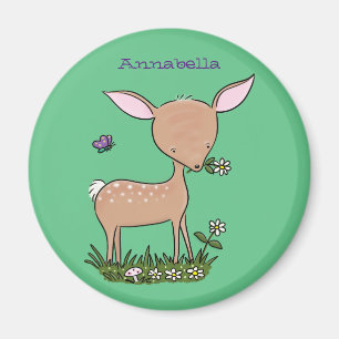 Íman Óptica de desenho animado de veado de bebê feliz