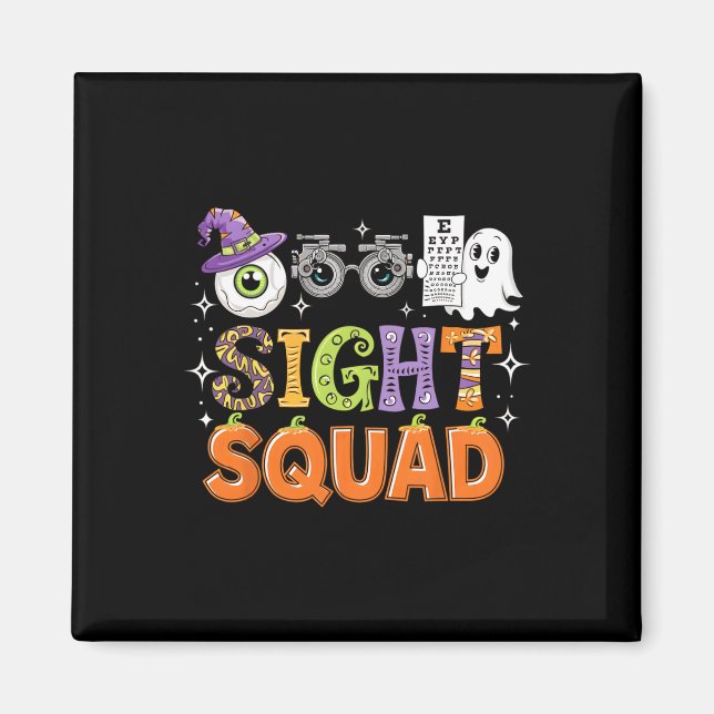 Íman Optometria da Camisa de Visão do Halloween Optomet (Frente)
