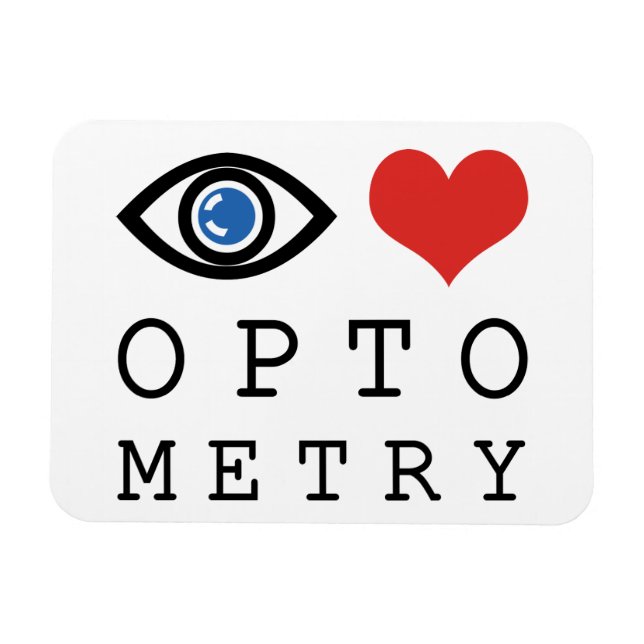 Íman Optometria do Coração do Amor Ocular - Gráfico de  (Horizontal)