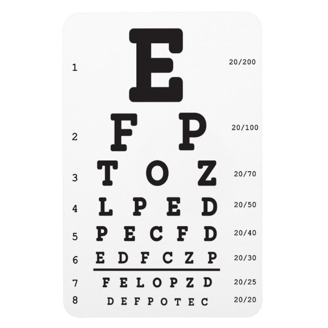 Íman Optometria do ímã do gráfico ocular (Vertical)