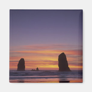 Íman OR, Oregon Coast, Cannon Beach, Sastacks at