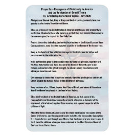 Íman Oração ao Presidente Trump e aos EUA - Vigano