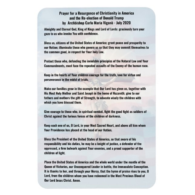 Íman Oração ao Presidente Trump e aos EUA - Vigano (Vertical)