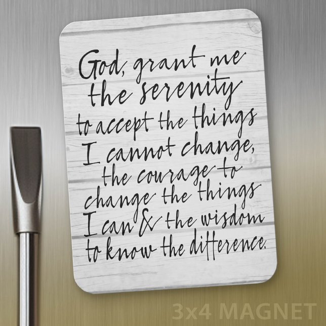 Íman Oração da Serenidade - Bounce Calligraphy Script M (fridge magnet - serenity prayer)