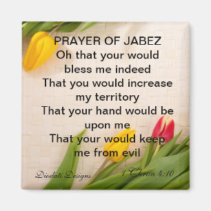 Íman Oração do Jabez Tulip Magnet